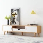 A&1654電視櫃茶几組合 地櫃 客廳收納櫃 儲物櫃 抽屜櫃 櫃桶櫃 邊櫃 角櫃 床頭櫃 落地櫃 置物櫃 雜物櫃 電視機櫃TV櫃 楠竹材質 全新包送貨