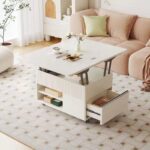 A&1347茶几 折疊枱 摺枱 升降枱 咖啡桌 客廳收納枱 收納櫃 儲物櫃 置物櫃 餐桌 食飯枱 多功能儲物桌子 可移動帶轆