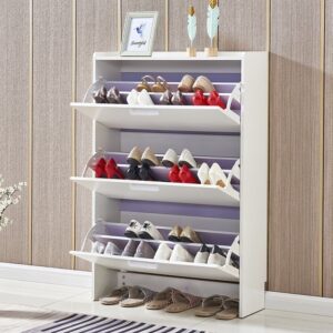 A&0959木製簡約時尚鞋櫃 入門掛架鞋櫃組合落地架換鞋凳衣帽架