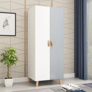 A&0119木製衣櫃 臥室落地收納櫃 儲物櫃 北歐簡約小型衣櫃 成人兒童衣櫥