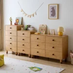 A&1041進口實木櫸木櫃桶 抽屜櫃 收納櫃 五斗櫃 儲物櫃 日式收納櫃