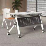 A&1521可訂造尺寸折疊會議桌 拼接枱 多變檯 組合枱 培訓台 會議枱 折疊電腦桌 電腦枱 書桌 書枱收納 可移動帶轆 長條辦公桌 辦公枱 桌子 學習桌