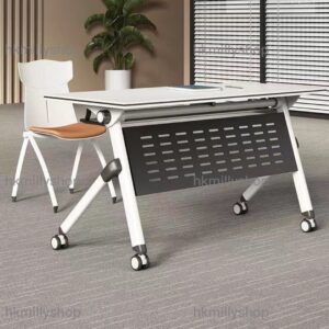 A&1521可訂造尺寸折疊會議桌 拼接枱 多變檯 組合枱 培訓台 會議枱 折疊電腦桌 電腦枱 書桌 書枱收納 可移動帶轆 長條辦公桌 辦公枱 桌子 學習桌