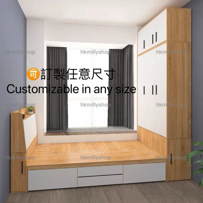 A&1705可訂造尺寸組合床衣櫃床 榻榻米床 儲物床 多功能床架 - Image 7