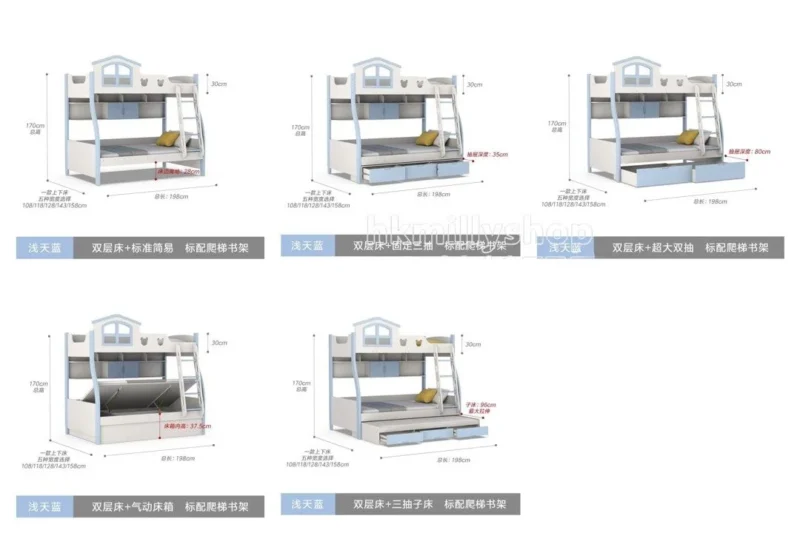 A&1740可訂造尺寸雙層床拖床組合床 - Image 3