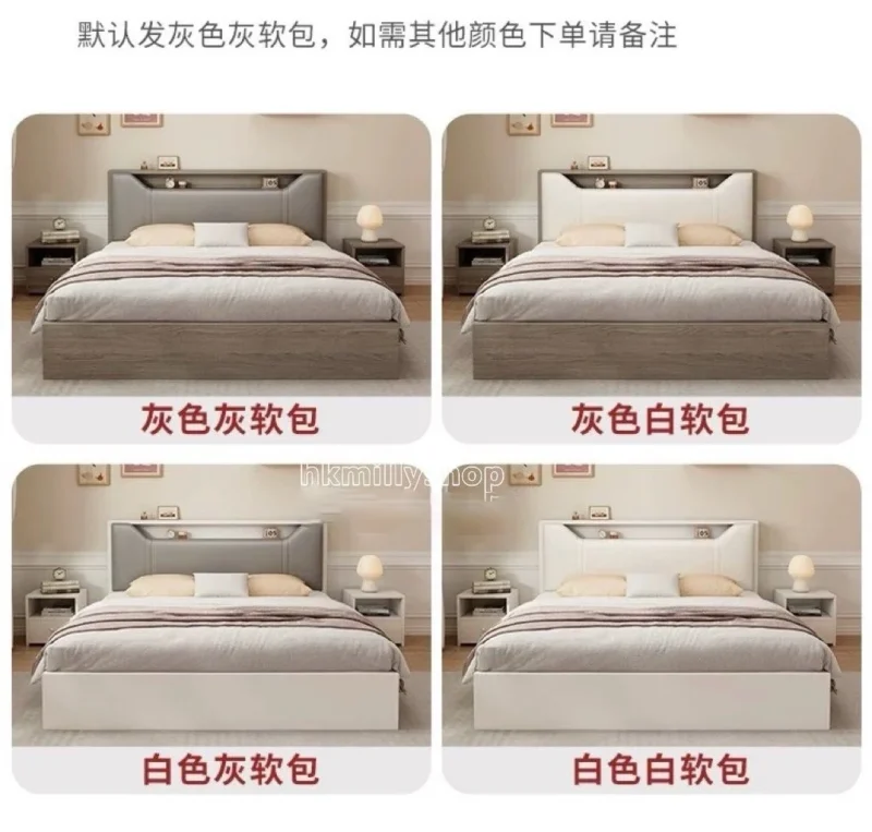 A&1781實木床加固耐用穩陣雙人床四呎床床頭軟包靠背五呎床六呎床 - Image 8