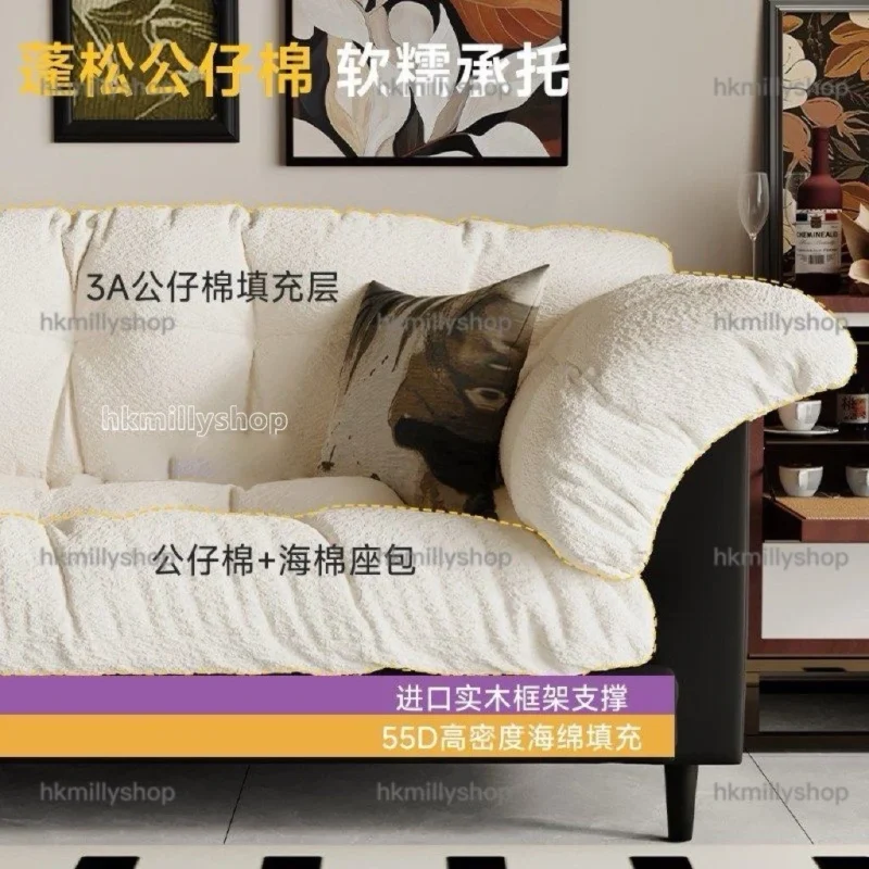 A&1803懶人梳化 舒適柔軟 單人位 雙人位 三人位 直排沙發 佈藝梳化 羊羔絨沙發 貓抓皮沙發 - Image 4