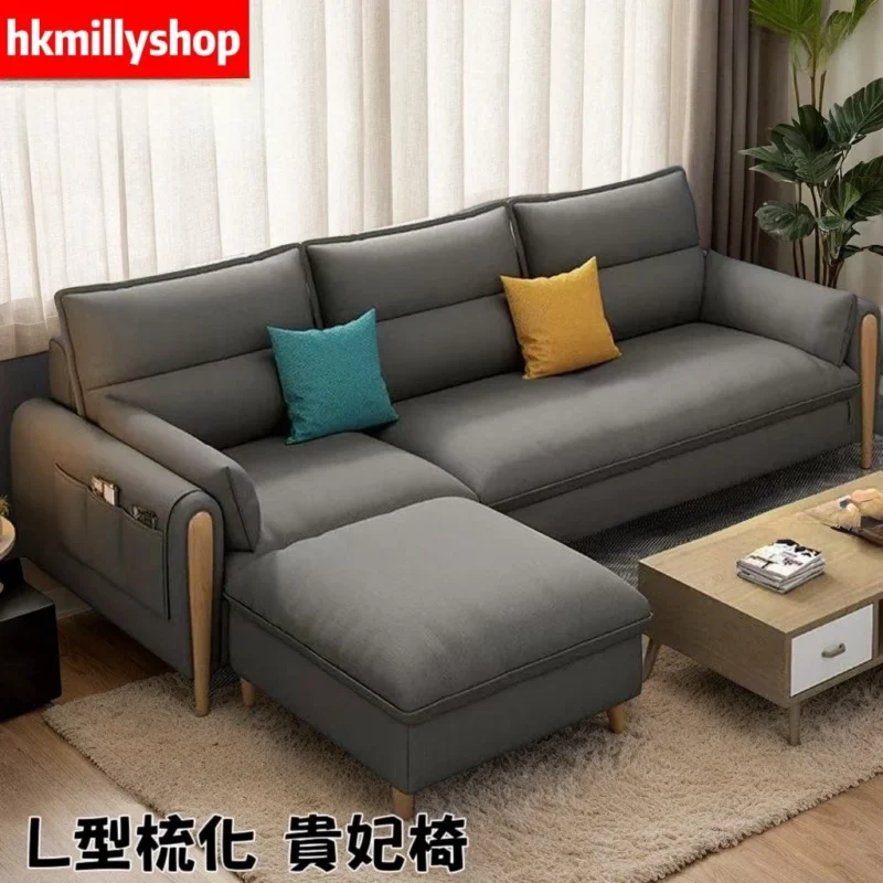 A&1847轉角梳化 L型沙發 布藝梳化 防水防塵科技皮梳化組合 三人位沙發 四人位梳化 - Image 3
