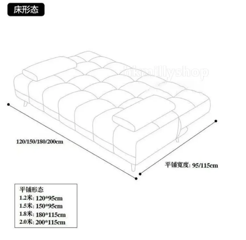 A&1860沙發床 布藝梳化床 科技佈免洗梳化 多尺寸選擇 多顏色選擇 簡易折疊沙發 - Image 10