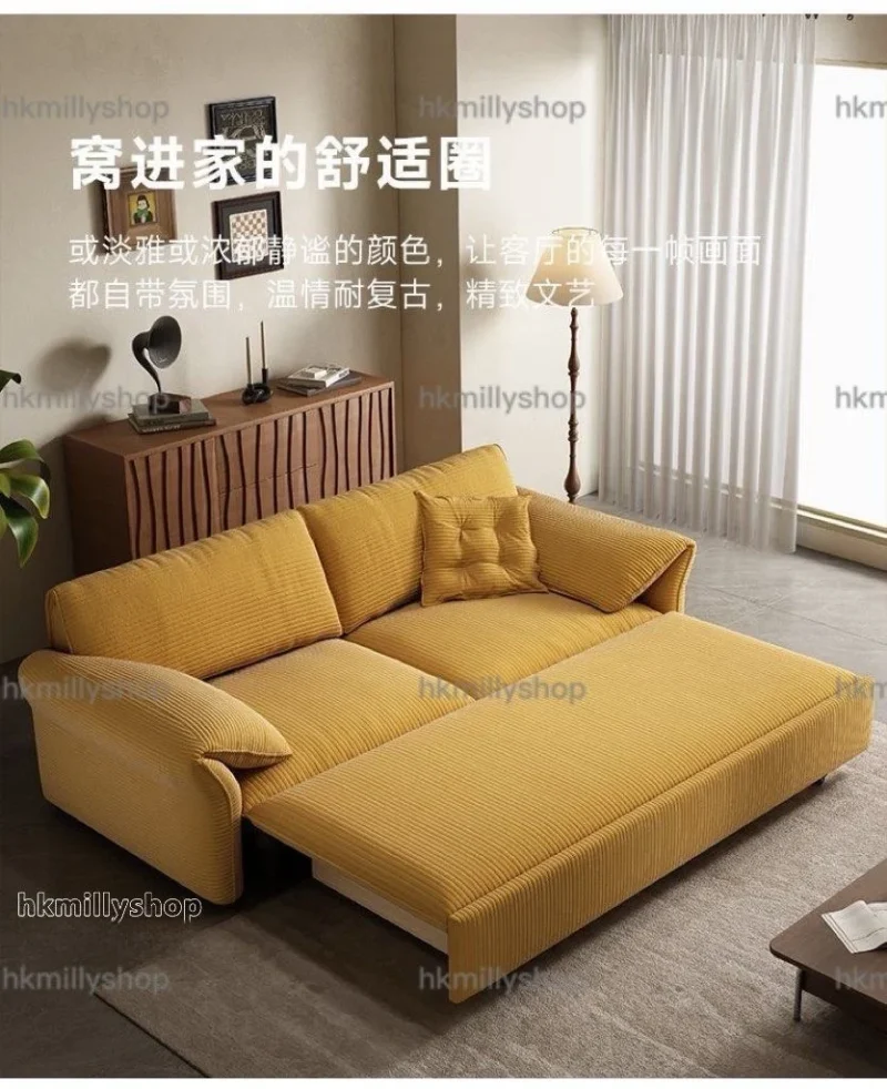A&1862燈芯絨沙發床 儲物梳化床 布藝梳化床折疊沙發床 多功能梳化床 - Image 3