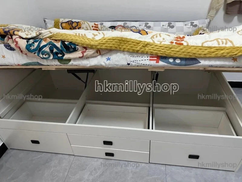 A&1865可訂造尺寸款式氣壓床 抽屜床 油壓床 儲物床 櫃桶床 高箱床 收納床 - Image 6