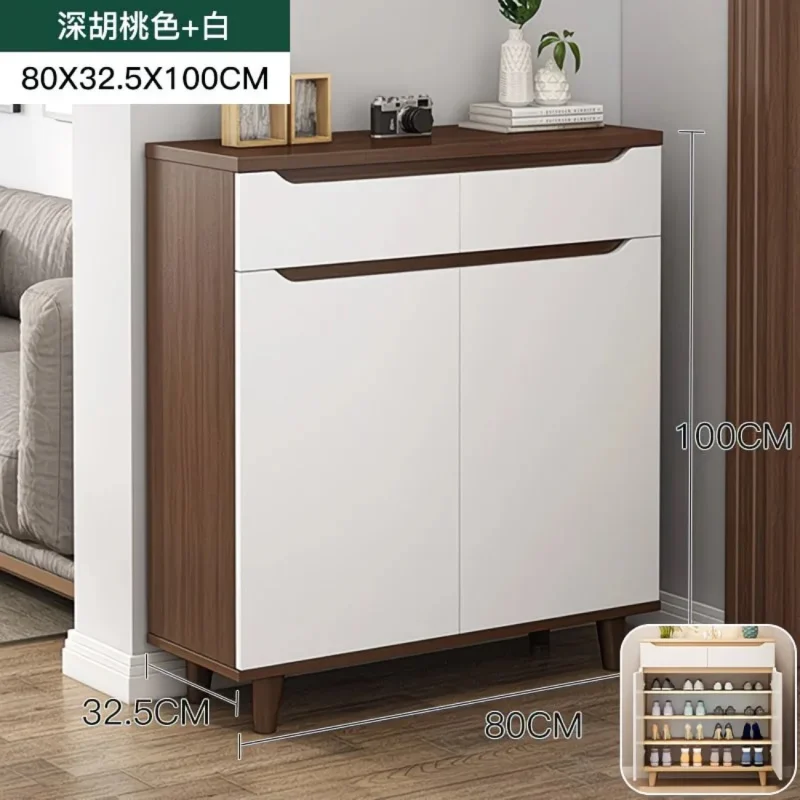 A&08640 全新高身鞋櫃 Shoe cabinet家用門口大容量收納玄關櫃省空間門廳櫃陽台儲物櫃鞋架 衣帽架 屏風櫃 - Image 16