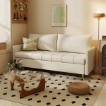 A&0381簡約耐磨貓抓皮梳化 防水防塵 雙人位沙發 儲物沙發