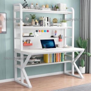 A&0644台式電腦枱 電腦桌 辦公枱 辦公桌 書桌 寫字台 書架一體桌 兒童學習桌 書枱