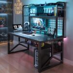 A&1267電腦桌電腦台遊戲枱電競桌書桌書架一體學習檯寫字桌工作台電腦椅組合