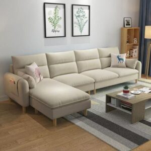 A&0443全新布藝梳化 簡約沙發 三人位 四人位 貴妃椅梳化 免洗梳化