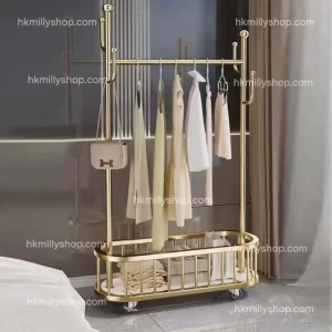 A&5095掛衣架 衣帽架 臥室落地置物架 可移動帶轆 衣服收納架全新包送貨