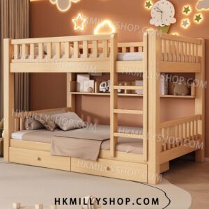 A&5071 實木床 雙層床 兩層高低床 雙人床 小戶型兒童床 上下鋪木床 子母床