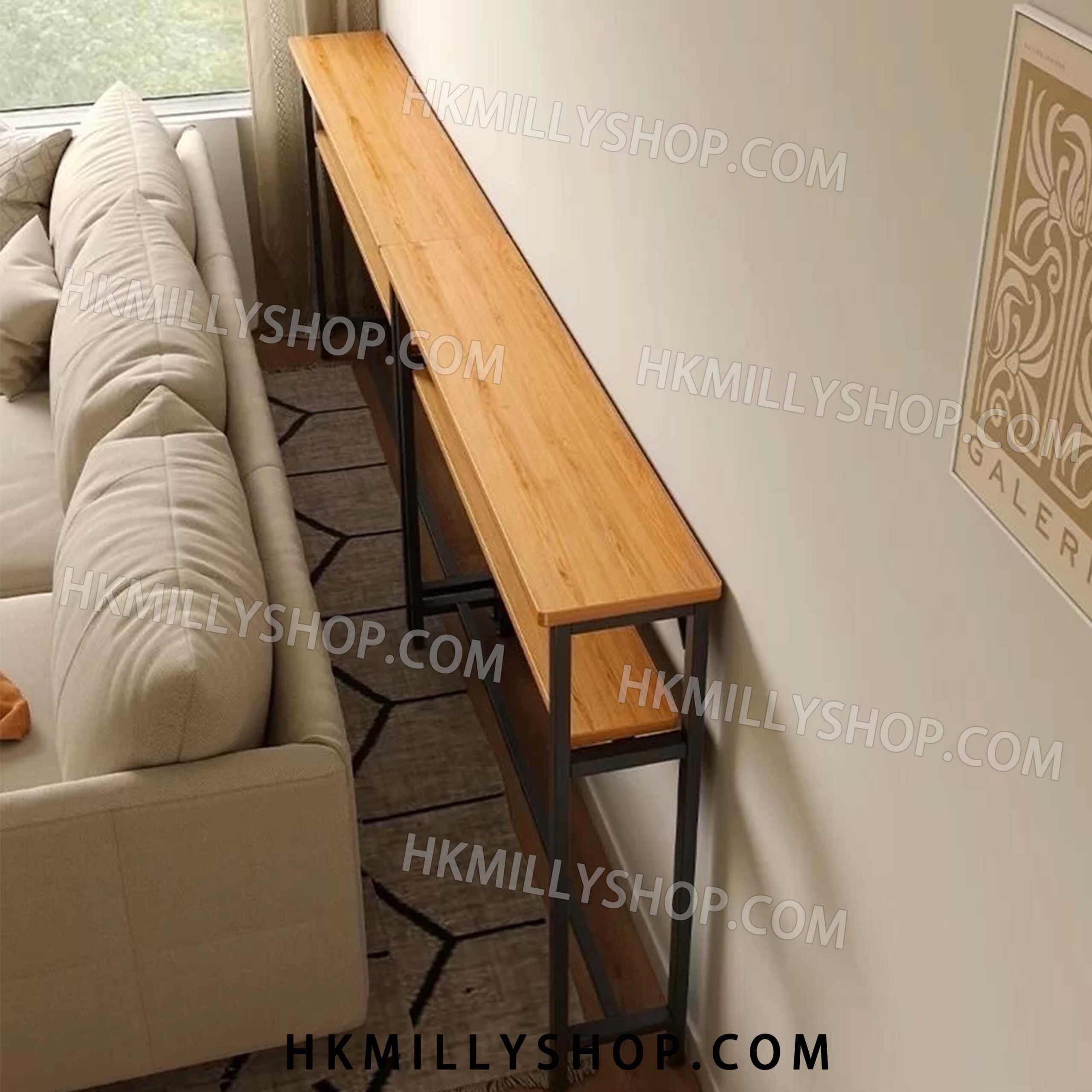 A&5191窄架置物架床尾床頭收納架夾縫架長條架邊桌梳化後背桌子