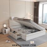 A9019 高品質油壓床 櫃筒 抽屜床榻榻米臥室超大儲物側開收納床一體床