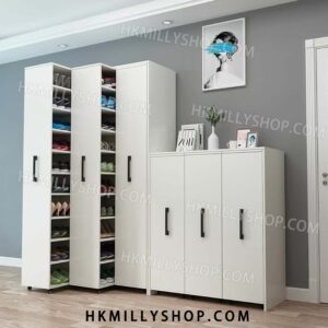 A9025 推拉防塵鞋櫃家用門口大容量縫隙帶輪鞋架夾縫抽屜式可移動側拉櫃