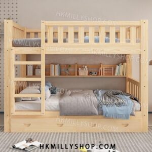 A9023 實木雙層床 進口松木 兩層高低床 雙人床 小戶型 兒童床 上下鋪床 二層子母床