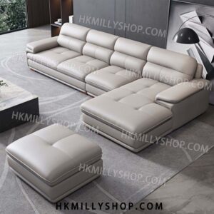 A9028 現代簡約真皮沙發客廳頭層牛皮極簡沙發大小戶型直排貴妃組合