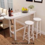 A9045 家用吧臺桌 吧枱椅 吧檯 靠墻餐廳飯店簡易鋼木小 簡約現代 高腳隔斷廚房 多功能吧枱桌