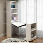 A9058 多功能 可折疊書桌 折疊書櫃 摺疊書枱 一體可伸縮書櫃 學習桌帶書架 辦公室電腦桌省空間