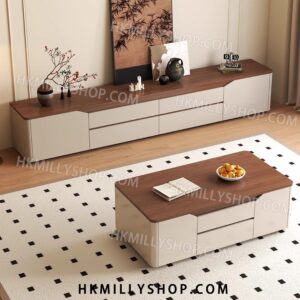 A9063 實木電視櫃 客廳家用圓弧形落地收納儲物櫃 一體電視機櫃子