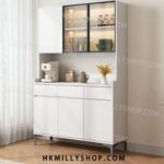 A9064 實木餐邊櫃 靠牆一體儲物櫃 家用輕奢高級感客廳茶水櫃 置物酒櫃