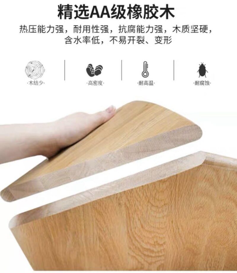A&0027泰國橡膠木實木餐枱餐桌餐椅組合溫莎椅可伸縮折疊飯枱可變圓台 - Image 3