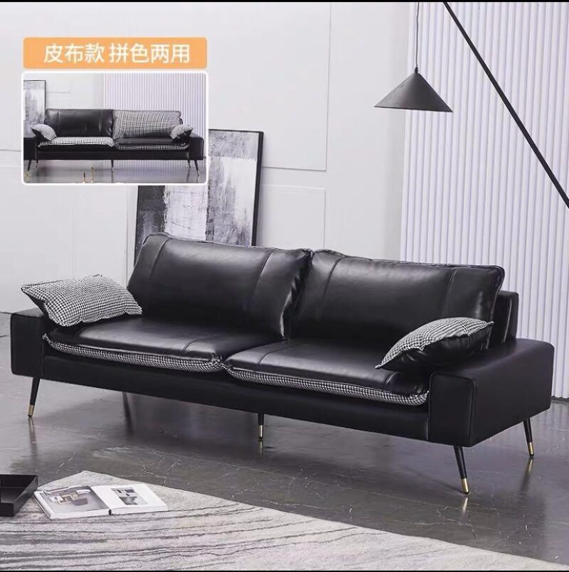 A&0035高檔梳化 皮質 科技佈沙發 布藝梳化 防水免洗 雙人位 三人位 輕奢風格 辦公室休息區沙發 - Image 3