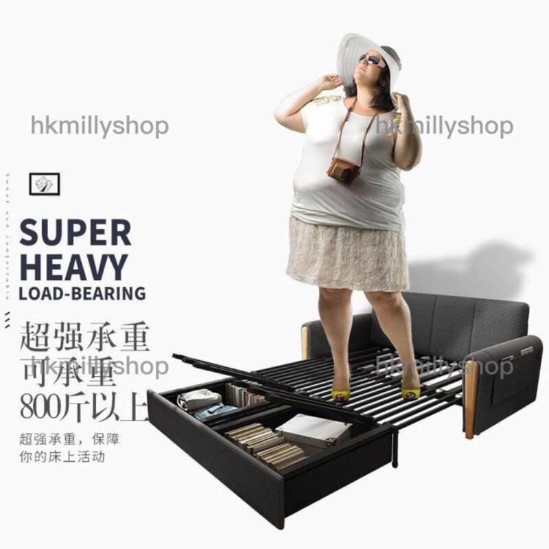 A&0079儲物梳化床 多功能布藝沙發床 可升級乳膠墊 - Image 7