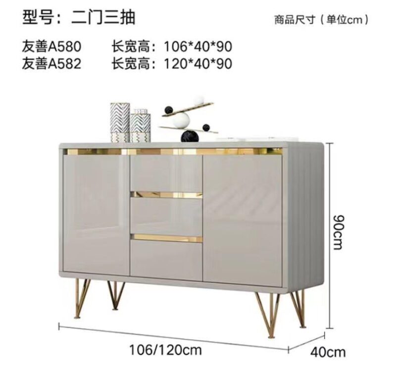 A&0089北歐輕奢餐邊櫃 多功能儲物櫃 - Image 10