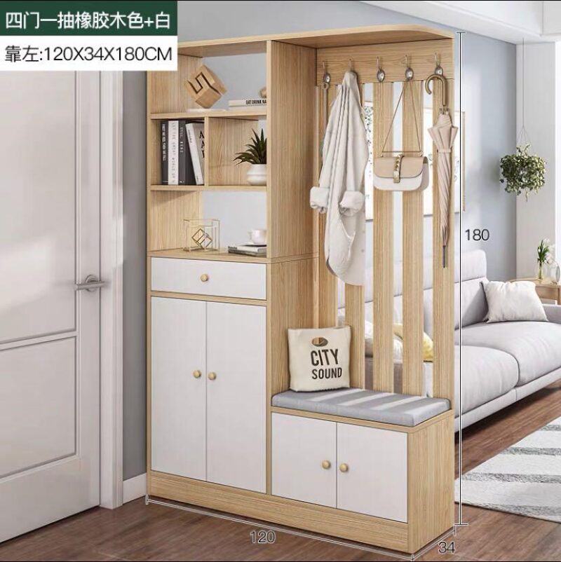 A&0234入門鞋櫃換鞋凳落地式掛衣架衣帽架組合櫃屏風櫃隔斷櫃加高鞋櫃玄關櫃 - Image 9