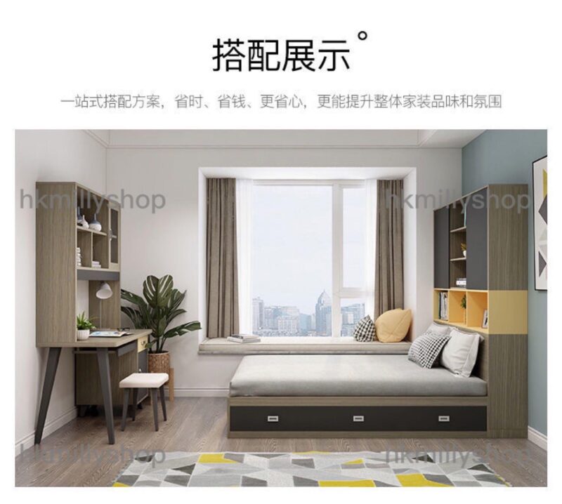 A&0293榻榻米組合床 收納櫃 儲物床 衣櫃一體組合櫃 - Image 6