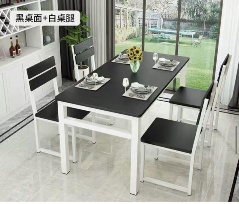 A&0367餐桌椅組合 4人6人長方形食飯枱 - Image 6