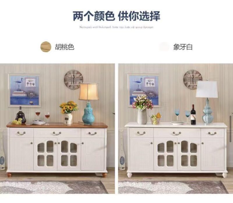 A&0387美式實木餐邊櫃 酒櫃 碗櫃 茶水櫃 廚房儲物櫃 收納櫃 - Image 7