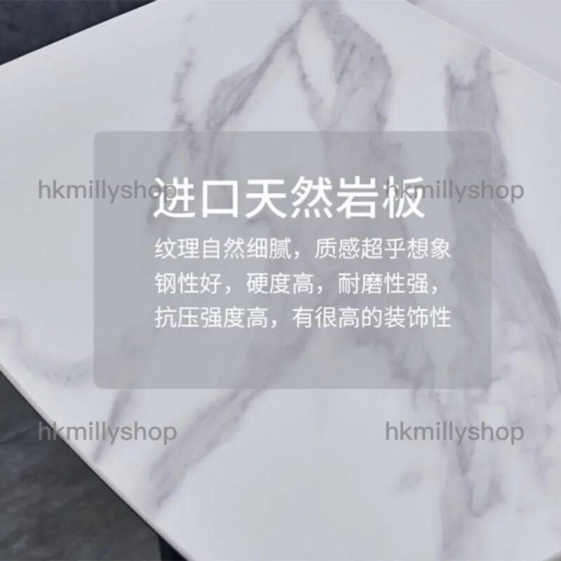 A&0403岩板餐枱椅 可伸縮餐枱 餐桌 餐椅 輕奢小戶型實木長方形桌子 折疊台 摺枱 - Image 6