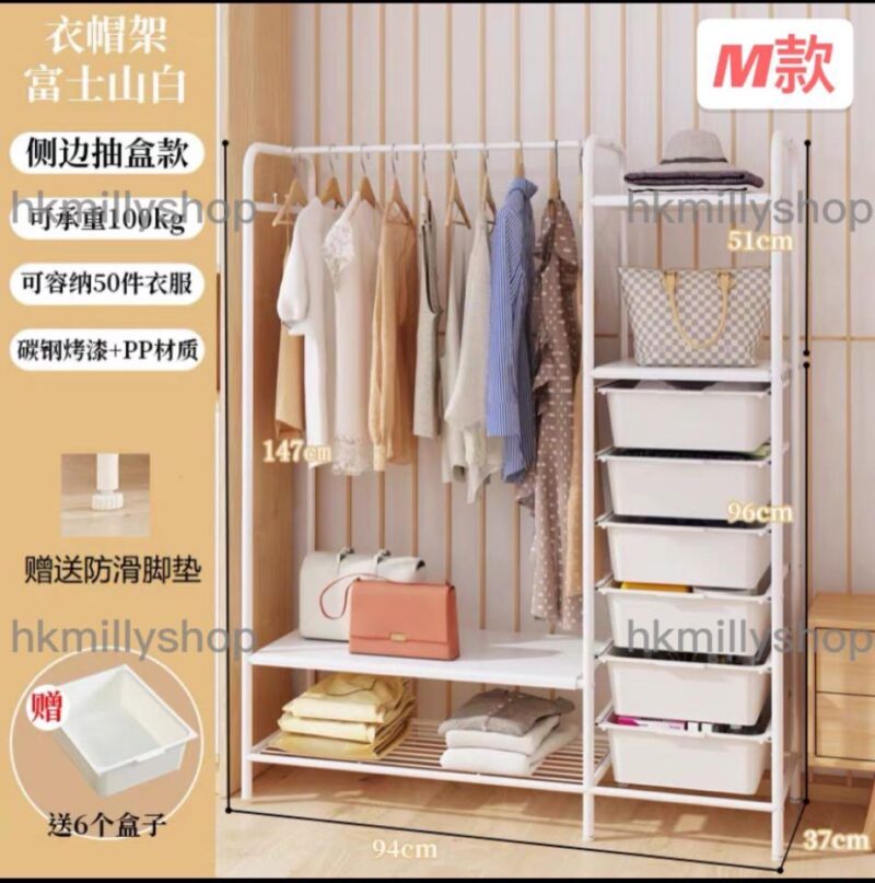 A&0467衣架 衣帽架 衣櫃 多用途置物架 收納架 晾衣架 掛衣架 掛架 簡易收納儲物架 - Image 10
