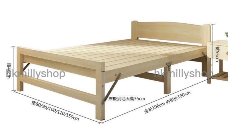 A&0475免安裝進口實木松木床架 折疊床架 摺床 超強承重 午休床 單人床 雙人床 - Image 11