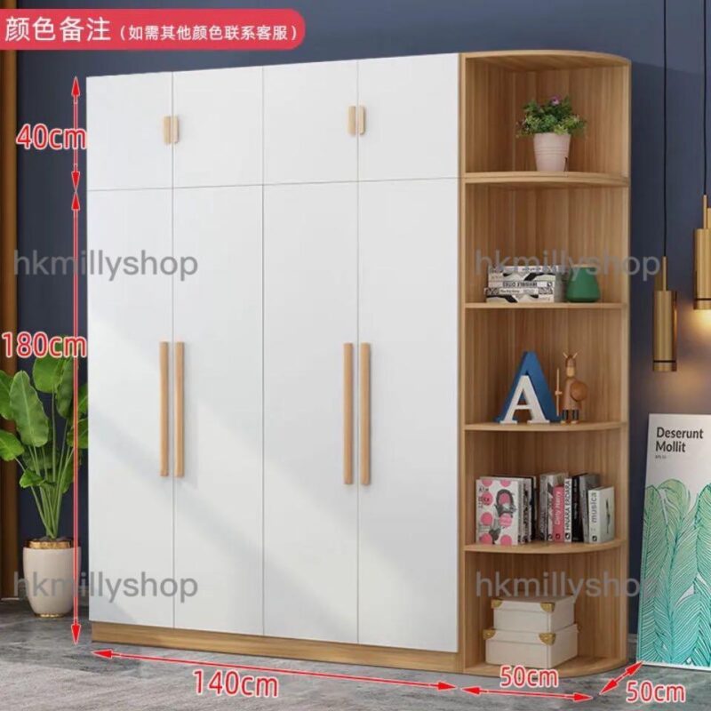 A&0478衣櫃 平開門衣櫃 臥室儲物櫃 收納櫃 簡約雙開門衣櫃 - Image 10