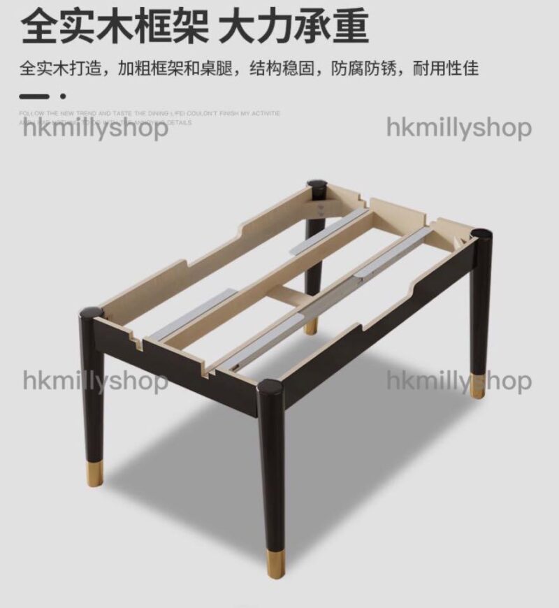 A&0488伸縮枱岩板餐枱收縮餐桌椅組合折疊枱摺枱食飯枱餐椅 - Image 8