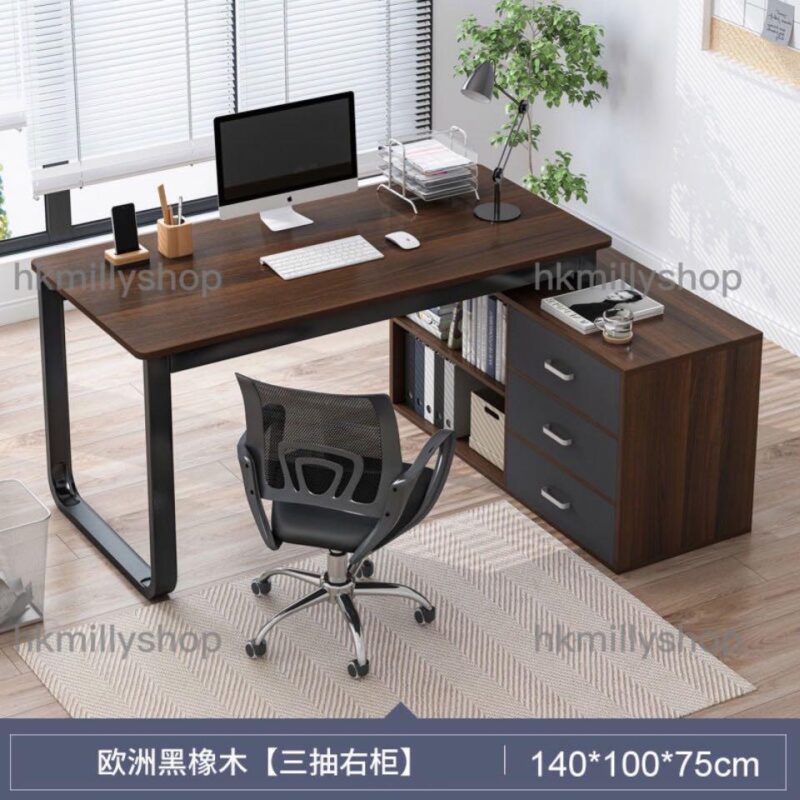 A&0493電腦枱辦公枱電腦桌書桌寫字枱書枱書櫃一體櫃文件櫃櫃桶仔 - Image 4