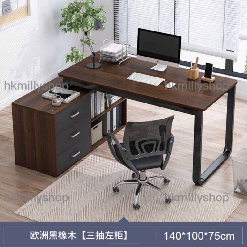 A&0493電腦枱辦公枱電腦桌書桌寫字枱書枱書櫃一體櫃文件櫃櫃桶仔 - Image 5