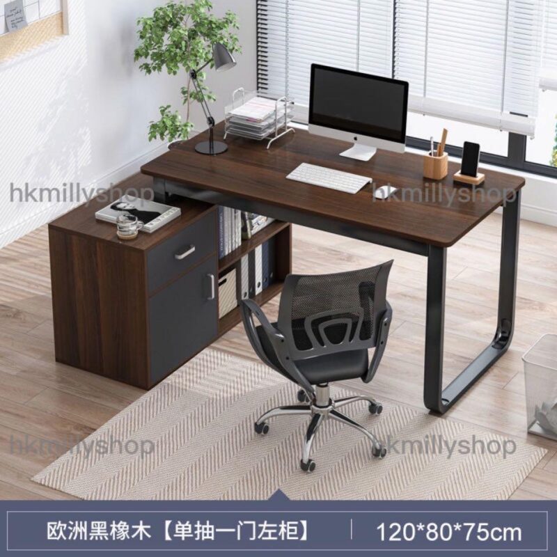 A&0493電腦枱辦公枱電腦桌書桌寫字枱書枱書櫃一體櫃文件櫃櫃桶仔 - Image 6