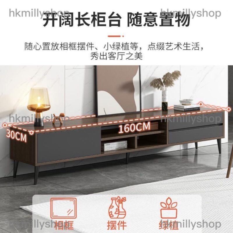 A&0501電視櫃 客廳收納柜 地台 地櫃 TV櫃 落地櫃 矮櫃 墻櫃 電視機櫃 邊櫃 - Image 3