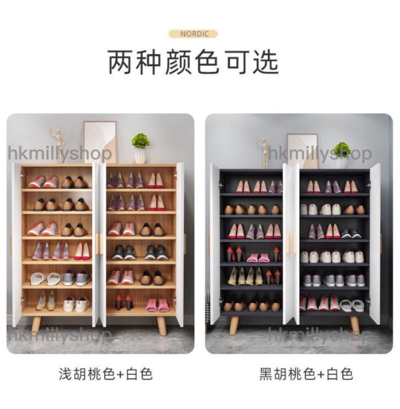 A&0506大容量鞋櫃 入門收納櫃 儲物櫃 落地置物櫃 雜物櫃 平開門鞋櫃鞋架 陽台收納櫃 入戶鞋櫃 - Image 6