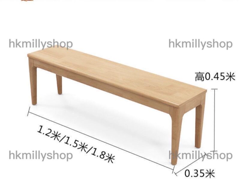 A&0525長條實木凳子 長凳 餐椅 長板凳 長椅 床尾凳 換鞋凳 餐凳 - Image 11